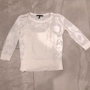 WhiteHouseBlackMarket White burnout top with cami